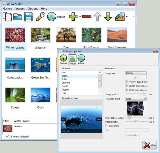 jQuery Gallery Slider Generator screenshot