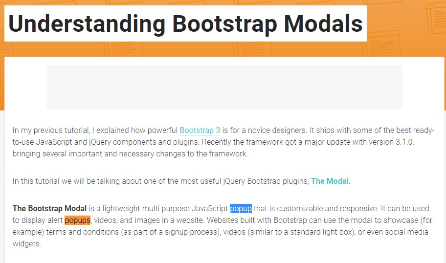  Yet another useful article  regarding to Bootstrap Modal Popup